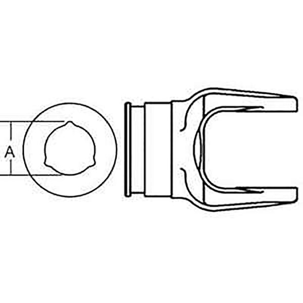 Aftermarket Outer Tube Yoke (Size 5) Fits Ford/Fits New Holland Disc Mower 442 462 46 279521 - main